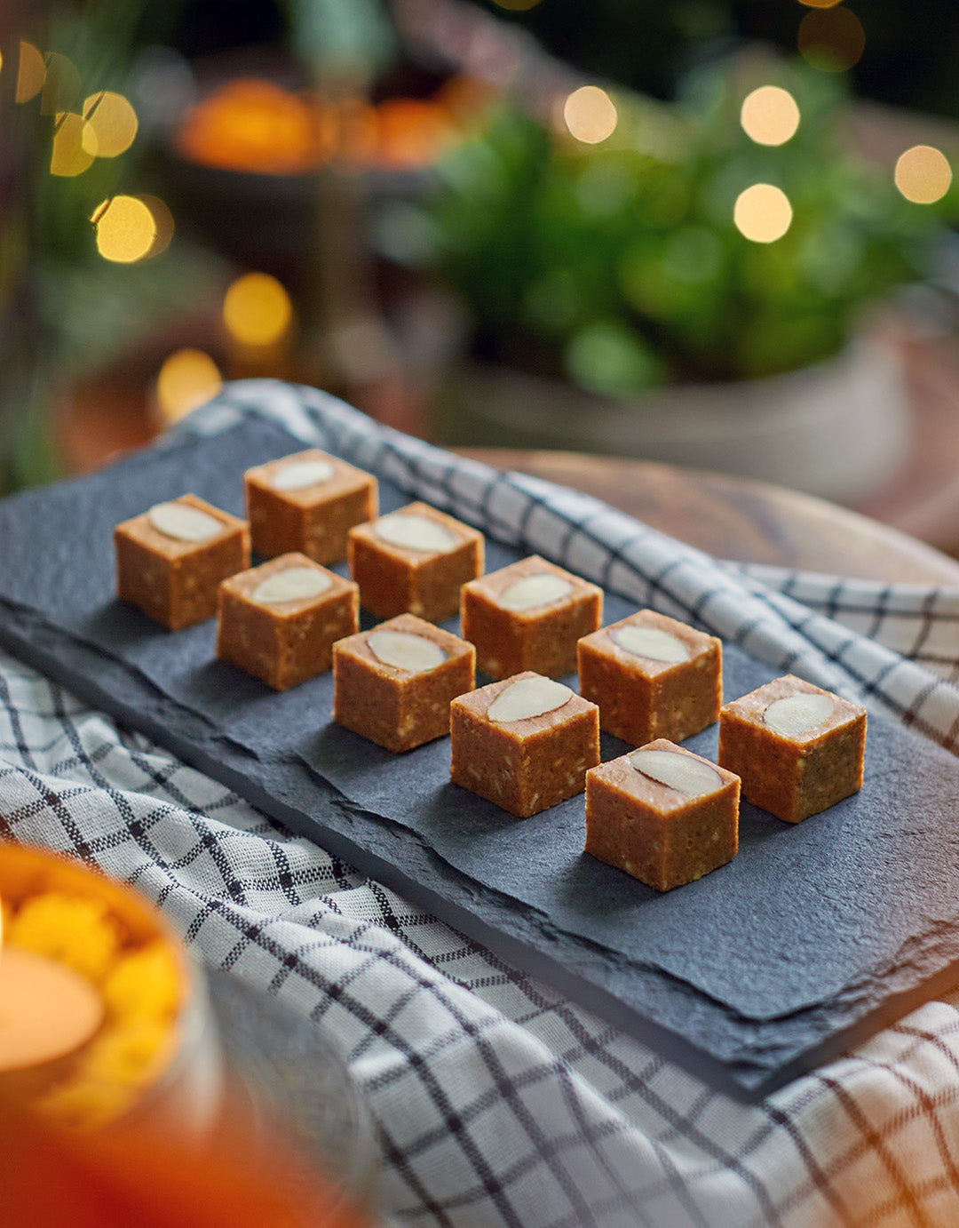 Crackling Besan Barfi